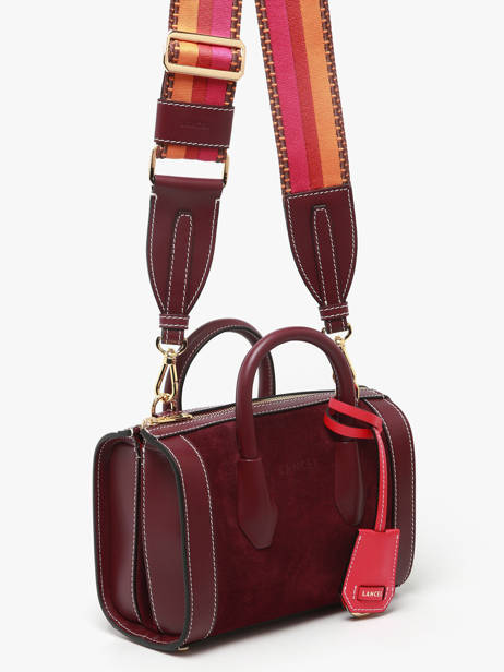 Mini Bowlingtas Bcbg Suède Leder Lancel Violet bcbg A13692 ander zicht 2